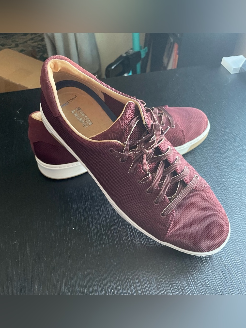 Johnston & Murphy Maroon Mesh Sneakers Size 12